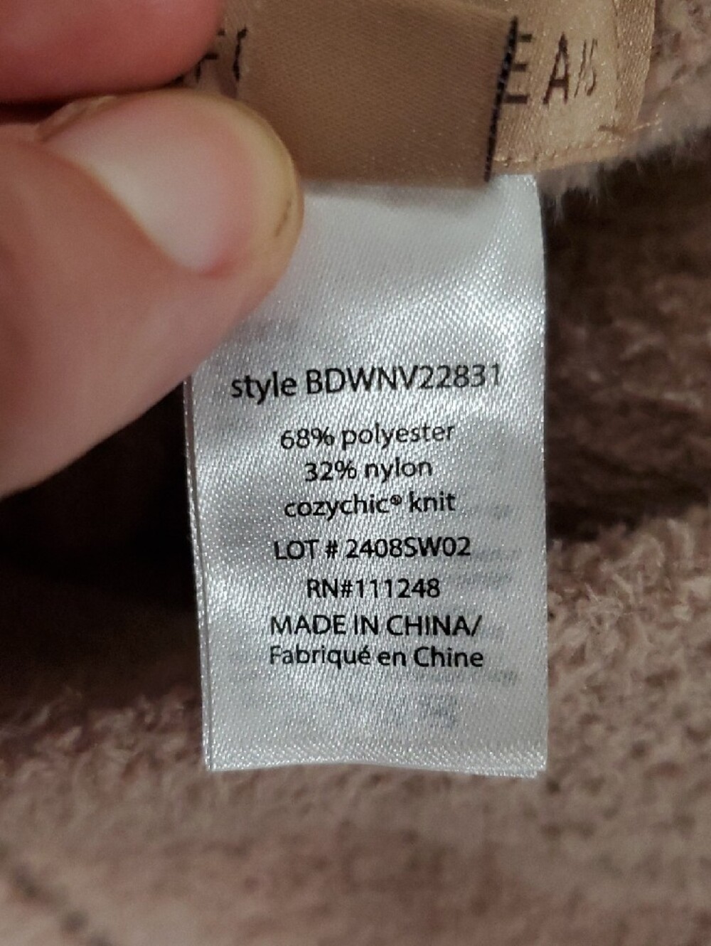 Barefoot Dreams CozyChic Luxe Cropped Cami & Jogger Set In Nude Size M - Picture 15 of 15